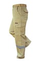 Cotton drill pants with cargo pockets + 3M Reflective Tape